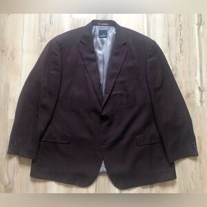 Daniel Hechter Paris Dark Brown Burgundy 100% Wool Norris Jacket Blazer